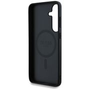 Husa premium pentru  Samsung Galaxy S25 compatibila MagSafe Guess Luxury Series - Negru royal