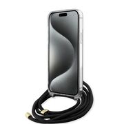Husa premium  iPhone 15 Pro Max pentru Guess Elegance Series - Negru darth vader