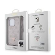 Husa premium  iPhone 15 Pro Max pentru Guess Elegance Series - Roz neon