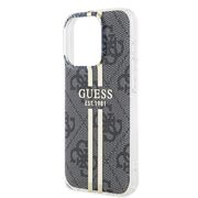 Husa premium  iPhone 15 Pro pentru Guess Elegance Series - Gri inchis