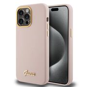 Husa premium  iPhone 15 Pro pentru Guess Elegance Series - Roz deschis