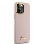 Husa premium  iPhone 15 Pro pentru Guess Elegance Series - Roz deschis
