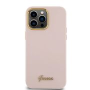 Husa premium  iPhone 15 Pro pentru Guess Elegance Series - Roz deschis