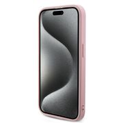 Husa premium  iPhone 15 Pro pentru Guess Elegance Series - Roz neon