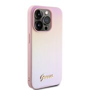 Husa premium  iPhone 15 Pro pentru Guess Elegance Series - Roz neon