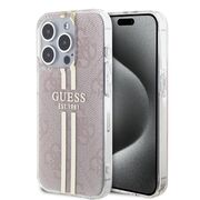 Husa premium  iPhone 15 Pro pentru Guess Elegance Series - Roz neon