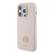 Husa premium  iPhone 15 Pro pentru Guess Elegance Series - Roz pal