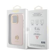 Husa premium  iPhone 15 Pro pentru Guess Elegance Series - Roz pal