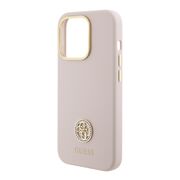 Husa premium  iPhone 15 Pro pentru Guess Elegance Series - Roz pal