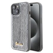 Husa premium  iPhone 15 pentru Guess Elegance Series - Gri