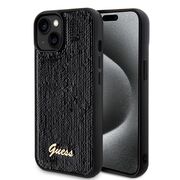 Husa premium  iPhone 15 pentru Guess Elegance Series - Negru denim