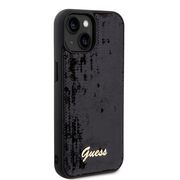 Husa premium  iPhone 15 pentru Guess Elegance Series - Negru denim