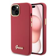 Husa premium  iPhone 15 pentru Guess Elegance Series - Rosu