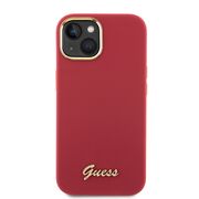 Husa premium  iPhone 15 pentru Guess Elegance Series - Rosu