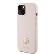 Husa premium  iPhone 15 pentru Guess Elegance Series - Roz neon