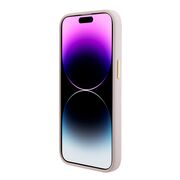Husa premium  iPhone 15 pentru Guess Elegance Series - Roz pal