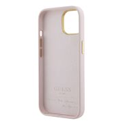 Husa premium  iPhone 15 pentru Guess Elegance Series - Roz pal