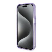 Husa premium pentru  iPhone 15 Pro Max compatibila MagSafe Guess Luxury Series - Mov deschis