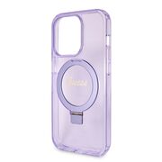 Husa premium pentru  iPhone 15 Pro Max compatibila MagSafe Guess Luxury Series - Mov deschis