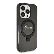 Husa premium pentru  iPhone 15 Pro Max compatibila MagSafe Guess Luxury Series - Negru denim
