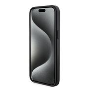 Husa premium pentru  iPhone 15 Pro Max compatibila MagSafe Guess Luxury Series - Negru royal