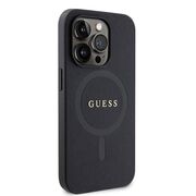 Husa premium pentru  iPhone 15 Pro Max compatibila MagSafe Guess Luxury Series - Negru