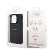 Husa premium pentru  iPhone 15 Pro Max compatibila MagSafe Guess Luxury Series - Negru