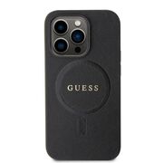 Husa premium pentru  iPhone 15 Pro Max compatibila MagSafe Guess Luxury Series - Negru