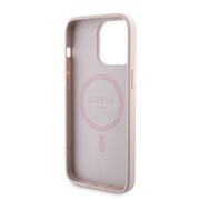 Husa premium pentru  iPhone 15 Pro Max compatibila MagSafe Guess Luxury Series - Roz