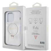 Husa premium pentru  iPhone 15 Pro Max compatibila MagSafe Guess Luxury Series - Transparent