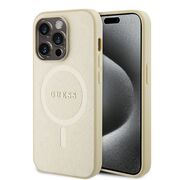 Husa premium pentru  iPhone 15 Pro compatibila MagSafe Guess Luxury Series - Bej