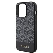 Husa premium pentru  iPhone 15 Pro compatibila MagSafe Guess Luxury Series - Gri inchis