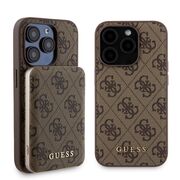 Husa premium pentru  iPhone 15 Pro compatibila MagSafe Guess Luxury Series - Maro