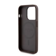 Husa premium pentru  iPhone 15 Pro compatibila MagSafe Guess Luxury Series - Maro