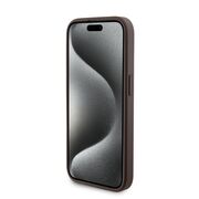 Husa premium pentru  iPhone 15 Pro compatibila MagSafe Guess Luxury Series - Maro