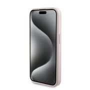 Husa premium pentru  iPhone 15 Pro compatibila MagSafe Guess Luxury Series - Roz deschis