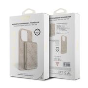 Husa premium pentru  iPhone 15 Pro compatibila MagSafe Guess Luxury Series - Roz deschis