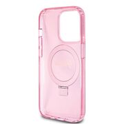 Husa premium pentru  iPhone 15 Pro compatibila MagSafe Guess Luxury Series - Roz neon