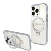 Husa premium pentru  iPhone 15 Pro compatibila MagSafe Guess Luxury Series - Transparent