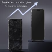 Folie sticla iPhone 16 Pro Max Lito HD Pro Matte, negru