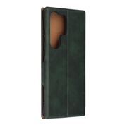 Husa tip carte pentru Samsung Galaxy S25 Ultra Smart Wallet fata - spate protectie 360 - Verde