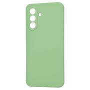 Husa pentru  Samsung Galaxy A56 Liquid Silicone cu MagSafe, subțire, captusita cu microfibra, anti amprentă, protectie cameră foto, Verde deschis