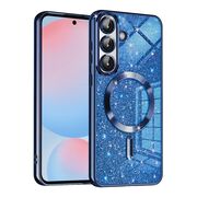 Husa pentru  Samsung Galaxy A56 cu MagSafe Sparkle Glare Detachable Layer, cu protectie lentile - Albastru