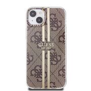 Husa premium  iPhone 15 Plus pentru Guess Elegance Series - Maro deschis