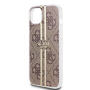 Husa premium  iPhone 15 Plus pentru Guess Elegance Series - Maro deschis