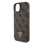 Husa premium  iPhone 15 Plus pentru Guess Elegance Series - Maro inchis