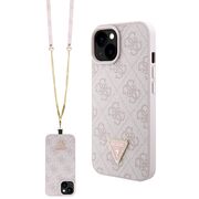 Husa premium  iPhone 15 Plus pentru Guess Elegance Series - Roz