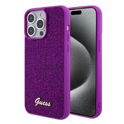 Husa premium  iPhone 15 Pro pentru Guess Elegance Series - Fucsia