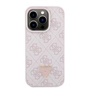 Husa premium  iPhone 15 Pro pentru Guess Elegance Series - Roz neon