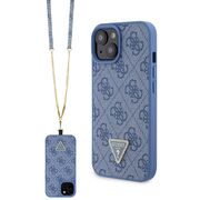 Husa premium  iPhone 15 pentru Guess Elegance Series - Albastru